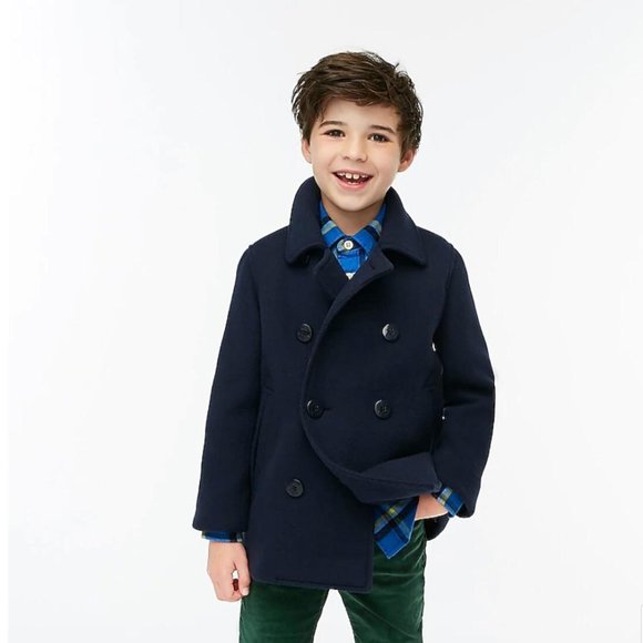 Brian Mathews Boys Toddler Wool Pea Coat Sz 3T - Picture 1 of 9
